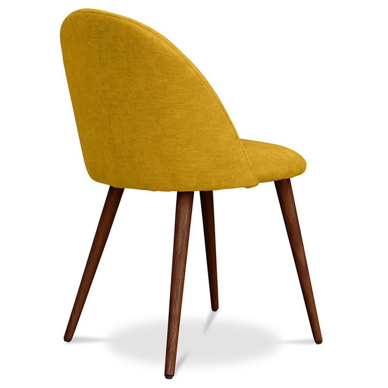 Dining Chair - Upholstered in Fabric - Scandinavian Style - Evelyne - gallery 7