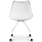 Office Chair with Wheels - White Desk Chair - Yemy