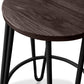 Round Stool - Industrial Design - Wood and Metal - 74cm - Hairpin Legs