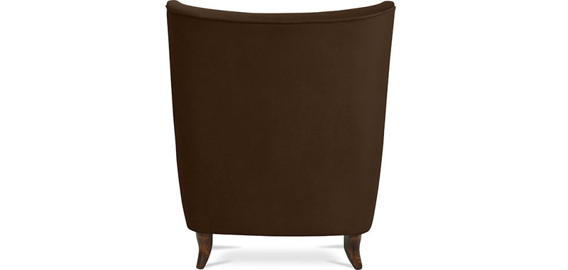 Cadeirão de design vintage Katrine com capitoné - Tecido