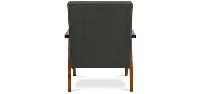 Fauteuil en bois avec accoudoirs - Revêtu de tissu - Odí