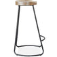 Barstol - Industriell design - Tre og metall - 76cm - Adriel