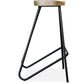 Barhocker - Industrielles Design - Holz und Metall - 75 cm - Inteus