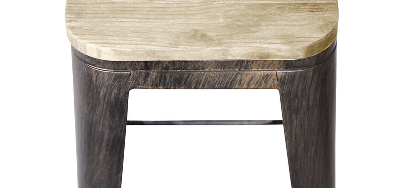 Barhocker - Industrielles Design - Stahl & Holz - 76cm - Stylix