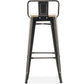 Barhocker mit Rückenlehne - Industriedesign - 76 cm - Stylix