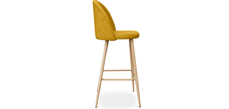 Tabouret tapissé en tissu - design scandinave - 73cm - Evelyne