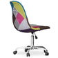 Chaise de Bureau à roulettes - Chaise de Bureau - Tapissée en Patchwork - Simona