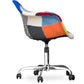 Chaise de bureau avec accoudoirs - Chaise de bureau à roulettes - Tapissée en patchwork - Pixi