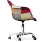 Chaise de bureau avec accoudoirs - Chaise de bureau à roulettes - Tapissée en patchwork - Ray