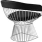 Silla de comedor con reposabrazos - Cuero sintético y metal - Barrel