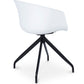 Chaise de bureau tapissée avec accoudoirs - Chaise de bureau noire et blanche - Jodie