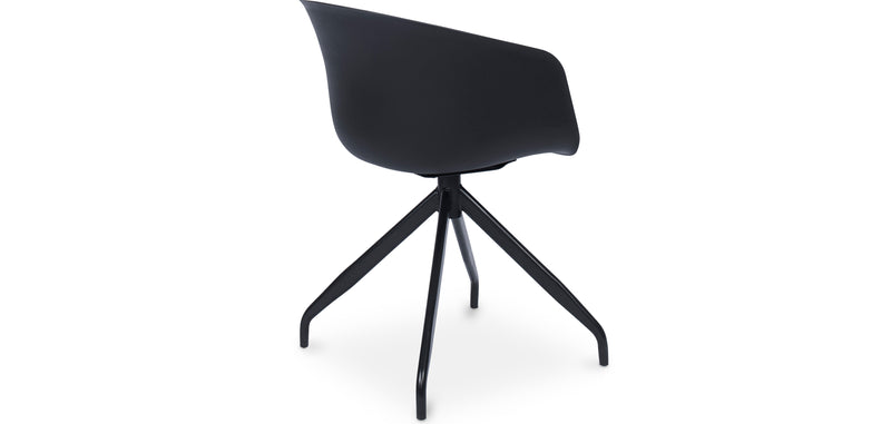 Chaise de bureau avec accoudoirs - Chaise de bureau design noire - Jodie