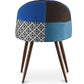 Chaise de salle à manger tapissée en patchwork - Style scandinave - Pixi