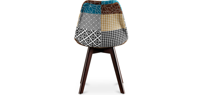 Chaise de Salle à Manger - Revêtement Patchwork - Patty