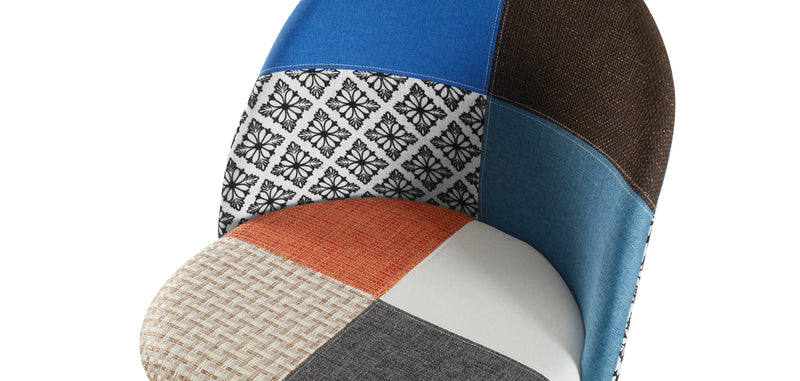 Tabouret Rembourré en Patchwork - Style Scandinave - Pixi