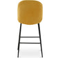 Velvet stool with backrest - Retro design - Elias