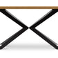 Table de salle à manger rectangulaire - Industrielle Bois et métal - Danr
