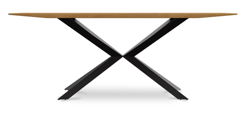 Table de salle à manger rectangulaire - Industrielle Bois et métal - Danr