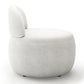 Fauteuil Design En Bouclette Fausse Fourrure Tapissée - Boucles Blanches - Melanie