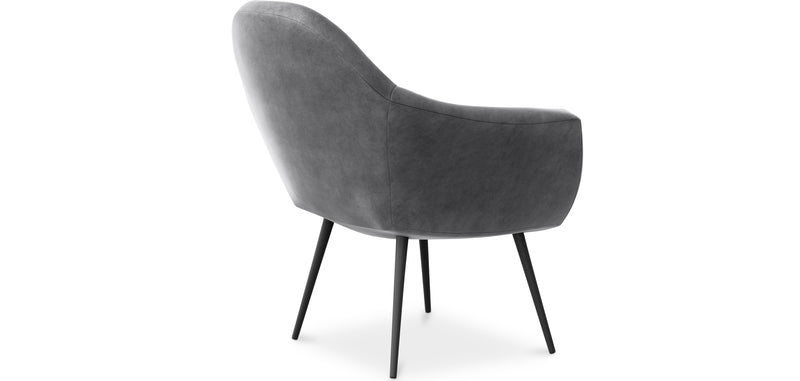 Fauteuil avec Accoudoirs - Revêtu de Velours - Eila