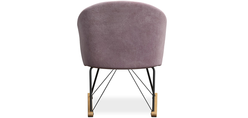 Fauteuil à bascule rembourré en velours - Freia