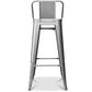 Bar stool with backrest - Industrial design - 76cm - New edition - Stylix
