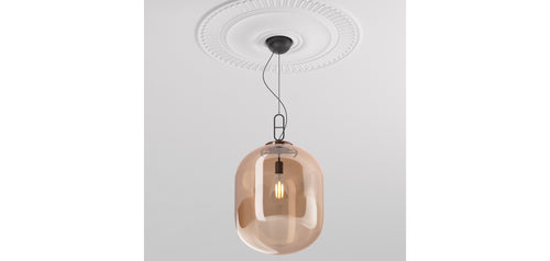 Lampe de plafond en cristal - Lampe suspendue design moyenne - Grau