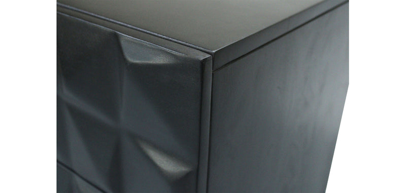 Console en Bois - Buffet Stile Vintage - Noir - Huisu