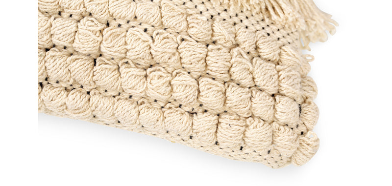 Square Cotton Cushion in Boho Bali Style; cover + filling - Chelay - gallery 4