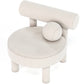 Fauteuil en bouclette fausse fourrure Tapissée - Boucles Blanches - Klena