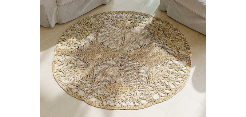 Tapis rond en jute - Boho Bali - 100 CM - Bilú
