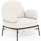Fotel designerski - obity tkaniną boucle - Alia