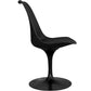 Chaise de salle à manger - Chaise pivotante noire - Tulip