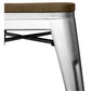 Industrial Design Stool - Wood and Steel - 45cm - Stylix