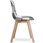 Dining chair - Upholstered in black and white patchwork - Denisse