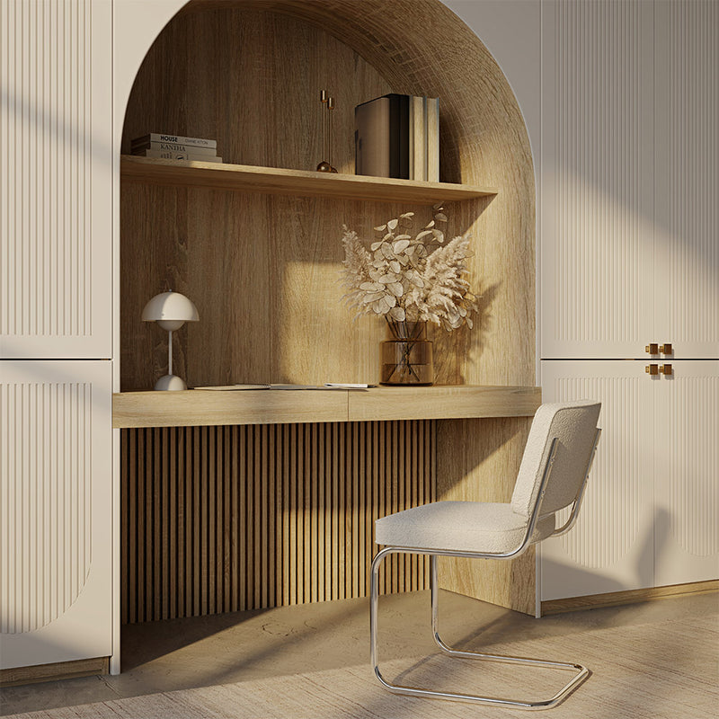 Dining Chair - Upholstered in Bouclé Fabric - Henr - gallery 4