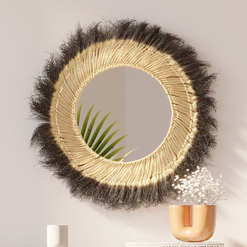 Wall Mirror - Boho Bali Round Design (60 cm) - Bioe