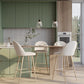 Stool Upholstered in Bouclé Fabric - Scandinavian Design - 76 cm - Evelyne