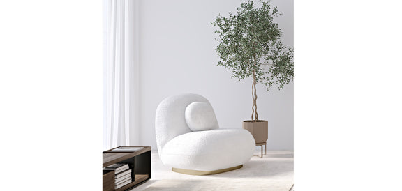 Bouclé fabric upholstered armchair - Larry - gallery 5