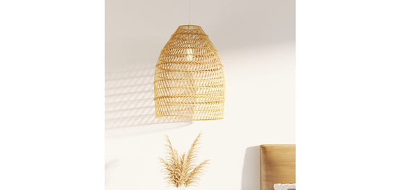Hanging Lamp Boho Style Natural Rattan - 50 cm - Poung - gallery 6