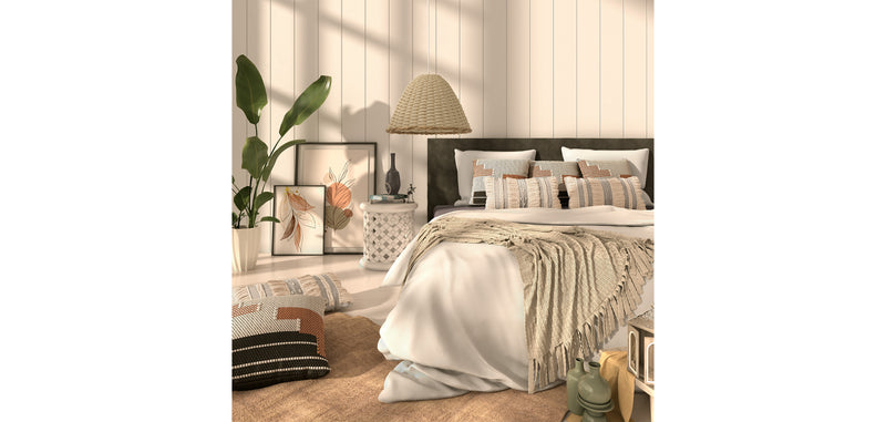 Lampe de plafond en rotin - Lampe suspendue de stile Boho Bali - Milo