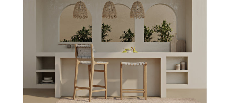 Lampe de plafond en rotin - Lampe suspendue stile Boho Bali - Linei