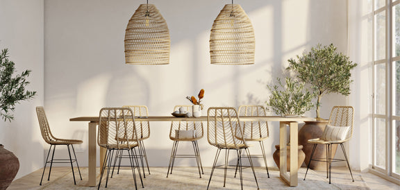 Rattan Ceiling Lamp - Boho Bali Design Pendant Lamp - 50cm - Puong - gallery 8