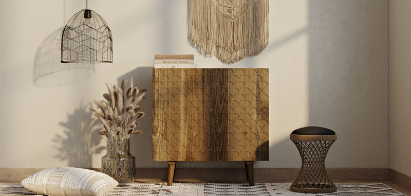 Tabouret rond en rotin - Style Boho Bali - Petit - Heley