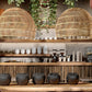 Hanging Lamp Boho Bali Style Natural Rattan - 40 cm - Hoa - gallery 5