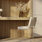 Dining Chair in Loop Faux Fur Upholstery - White Loops - Henr