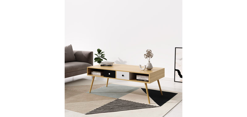 Mesa de centro de madeira - design escandinavo - Miua