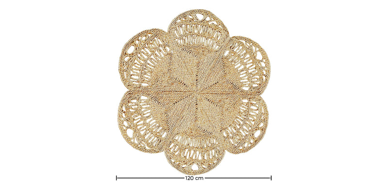 Tapis rond en jute - Boho Bali - 120 CM - Niluh