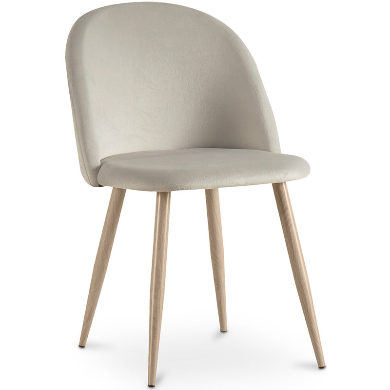 Dining Chair - Velvet Upholstered - Scandinavian Style - Evelyne