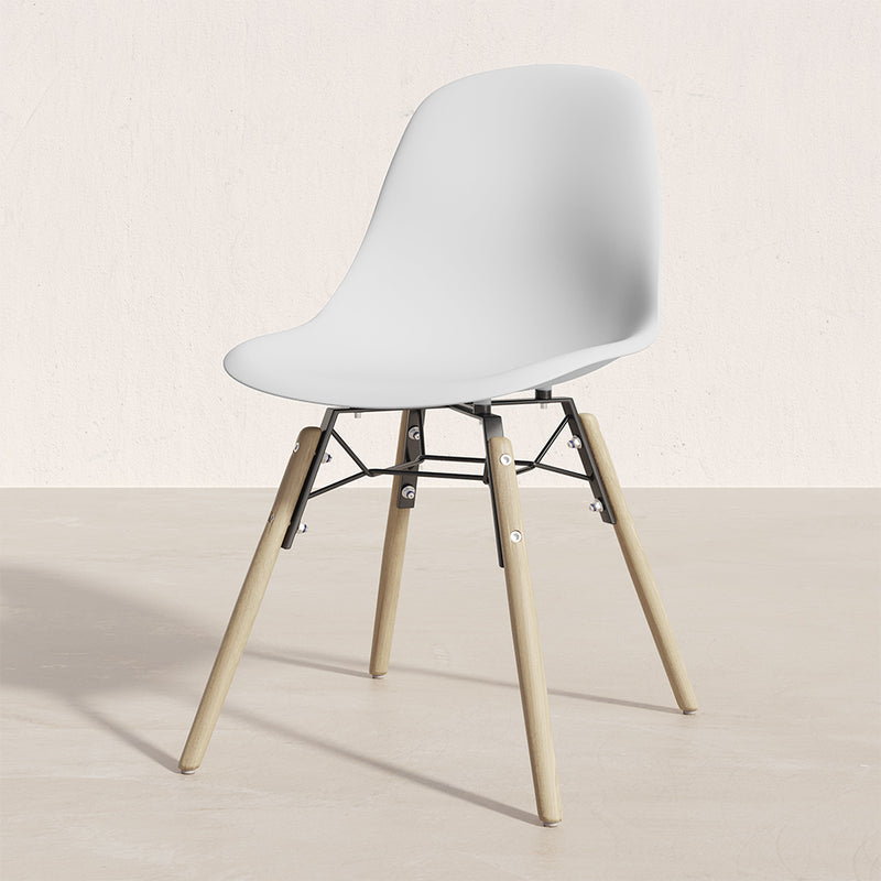 Dining Chair - Scandinavian Design - Wooden Legs - Pack of 4 - Skögur